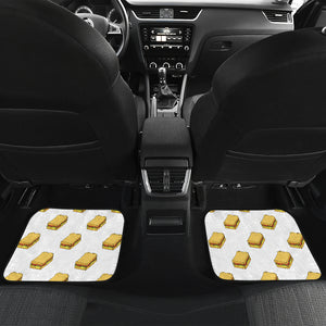 Sandwich Pattern Print Design 04 Front and Back Car Mats