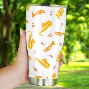 Saxophone Pattern Theme Tumbler