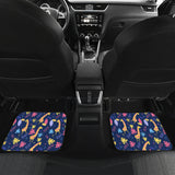 Giraffe Pattern Print Design 04 Front and Back Car Mats