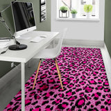 Pink Leopard Skin texture Pattern Area Rug