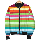 Rainbow Pattern Men Bomber Jacket