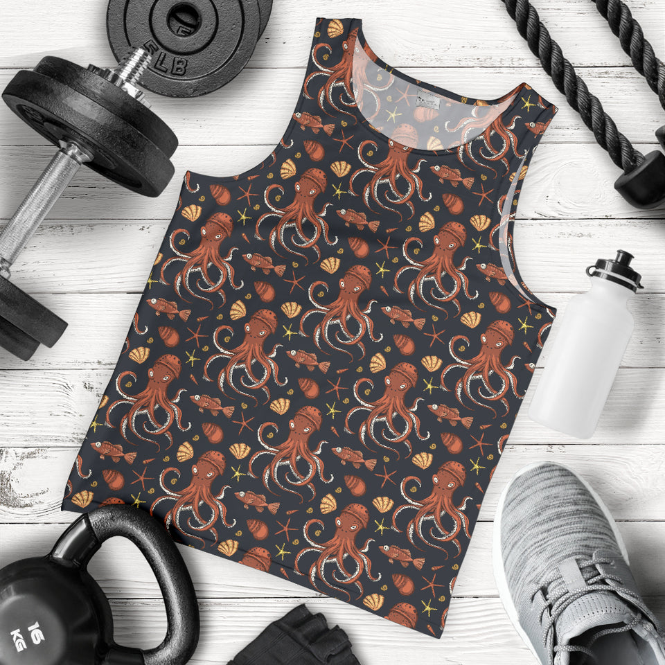 Octopus Pattern Men Tank Top