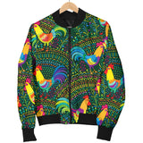 Rooster Chicken Pattern Theme Men Bomber Jacket