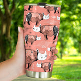 Rhino Tribal Pattern Tumbler