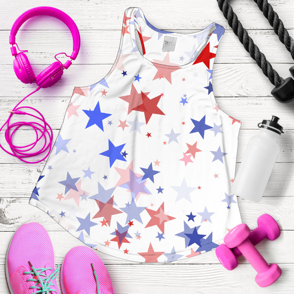 USA Star Pattern Women Racerback Tank Top