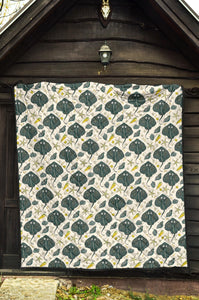 Stingray Pattern Print Design 03 Premium Quilt