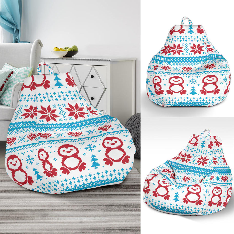 Penguin Sweater Printed Pattern Bean Bag Cover