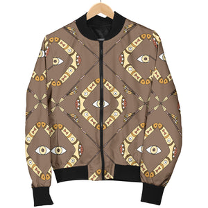 Traditional Boomerang Aboriginal Pattern Men Bomber Jacket