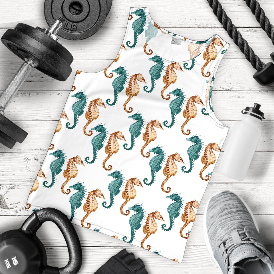 Seahorse Pattern Background Men Tank Top