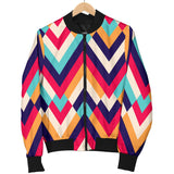 Zigzag Chevron Pattern Background Men Bomber Jacket