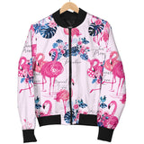 Flamingo Pink Pattern Women Bomber Jacket