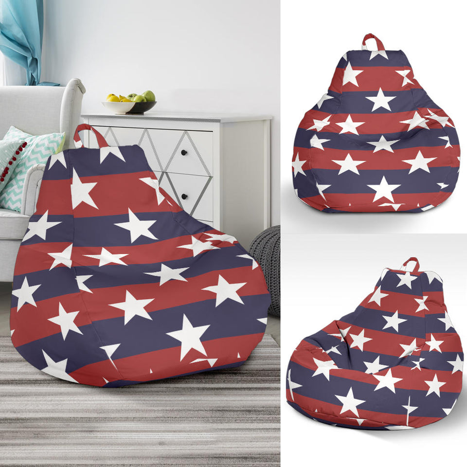 USA Star Pattern Background Bean Bag Cover