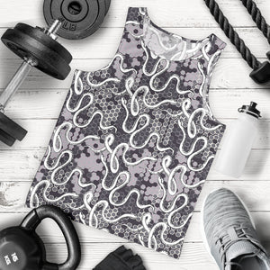 Snake Gray Pattern Men Tank Top