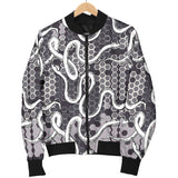 Snake Gray Pattern Men Bomber Jacket