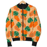 Papaya Leaves Pattern Men Bomber Jacket