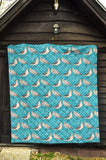 Seagull Pattern Print Design 02 Premium Quilt