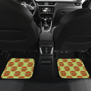 Hamburger Pattern Print Design 02 Front and Back Car Mats