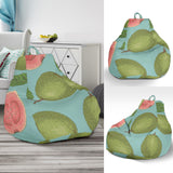 Guava Pattern Green Background Bean Bag Cover