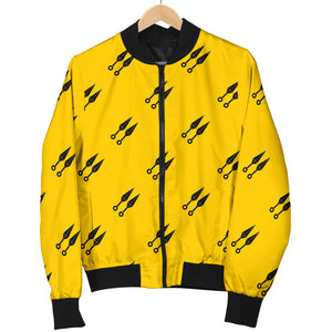 Ninja Weapon Pattern Men Bomber Jacket