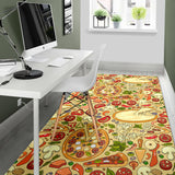 Pizza Pattern Background Area Rug