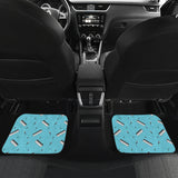 Piano Pattern Print Design 01 Front and Back Car Mats