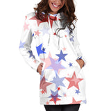 USA Star Pattern Women Hoodie Dress