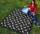 Pigeon Pattern Print Design 01 Premium Quilt