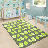 Lime Pattern Theme Area Rug