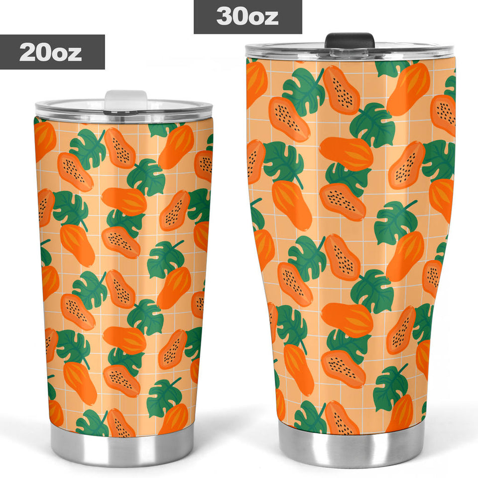 Papaya Leaves Pattern Tumbler