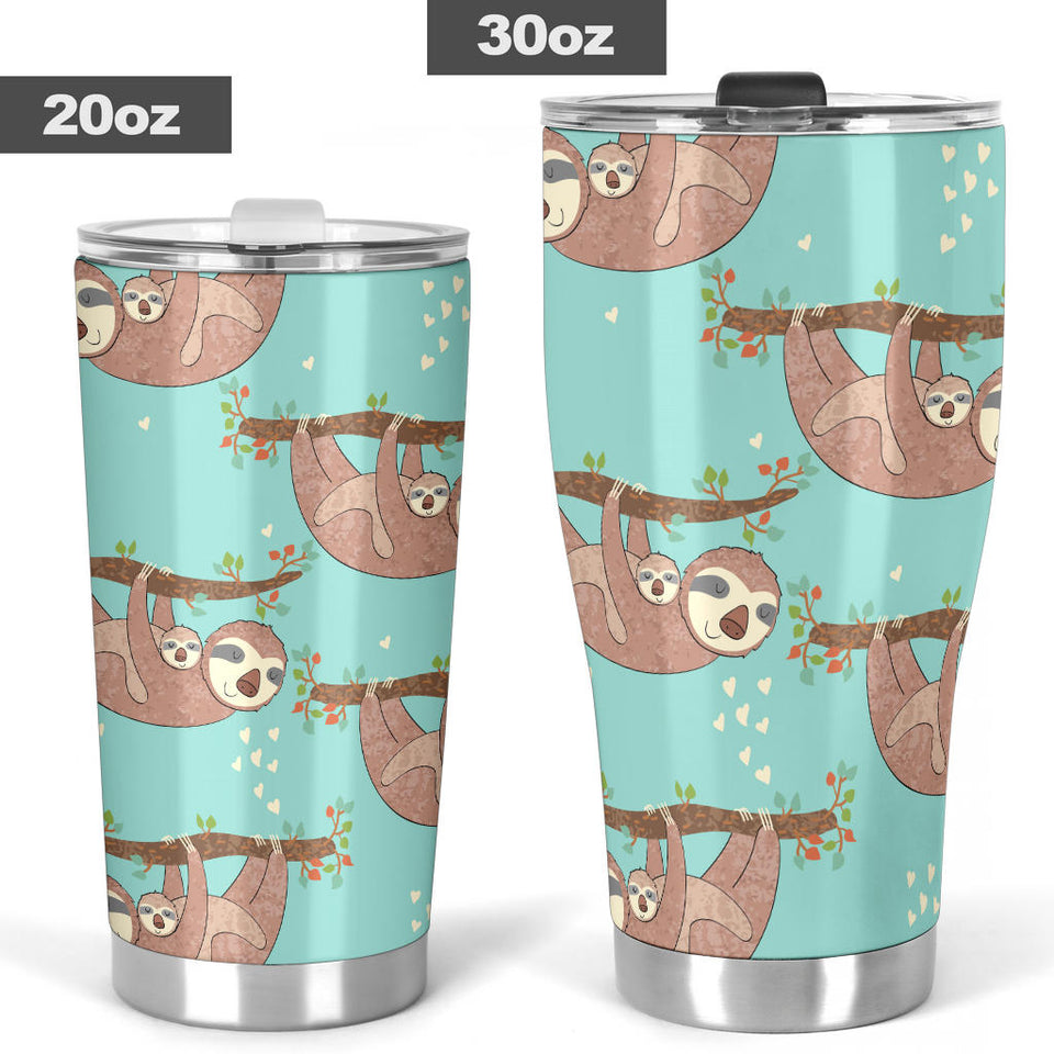 Sloth Mom and baby Pattern Tumbler