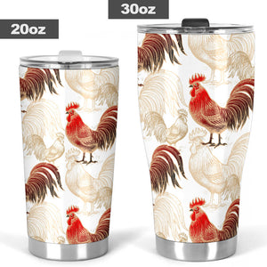 Rooster Chicken Pattern Tumbler