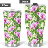 Orchid Leaves Pattern Tumbler