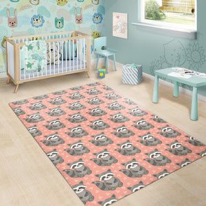 Raccoon Heart Pattern Area Rug