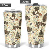 Raccoon Pattern Tumbler