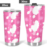 Poodle Pink Theme Pattern Tumbler