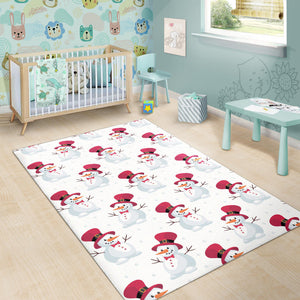 Cute Snowman Pattern Area Rug