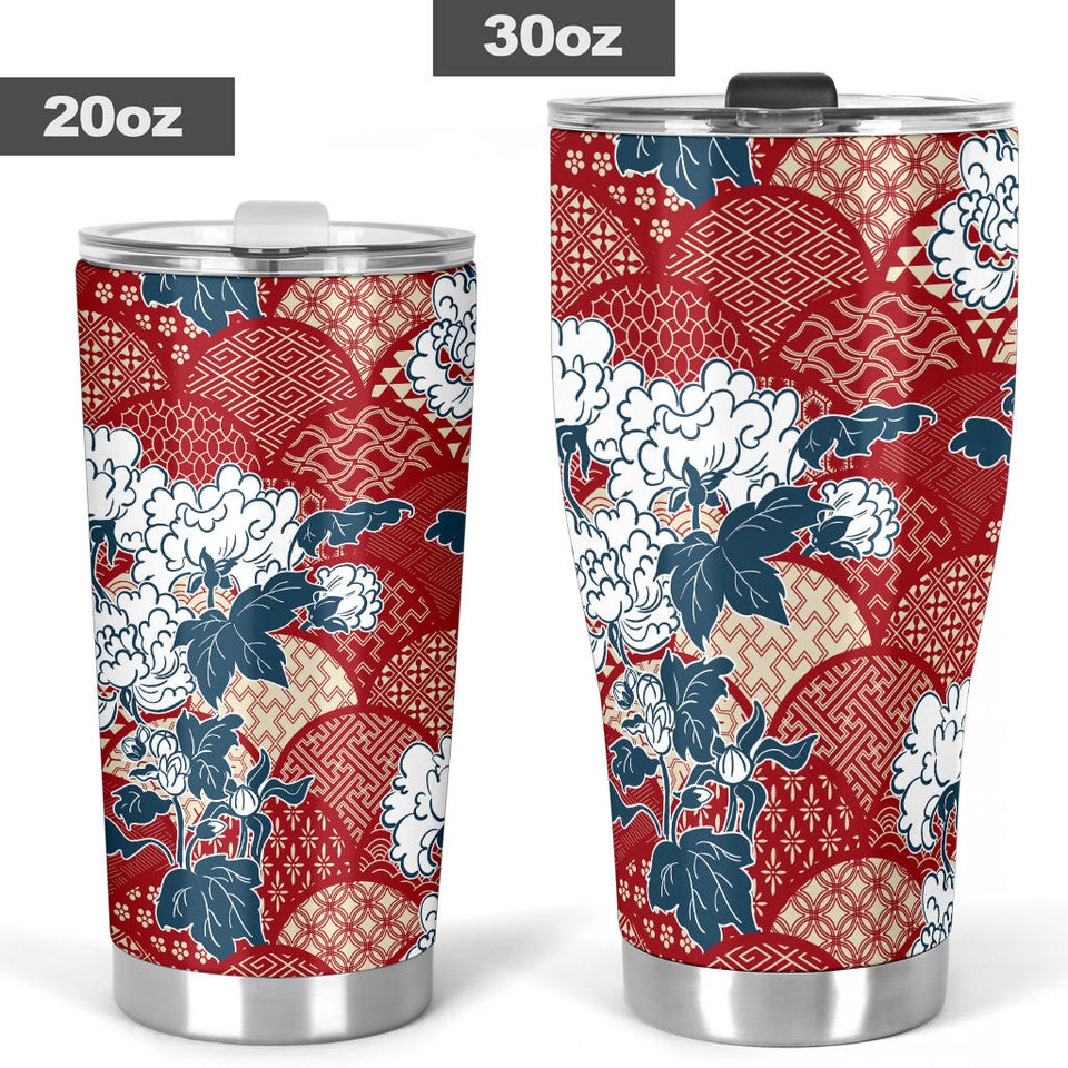 Red Theme Japanese Pattern Tumbler