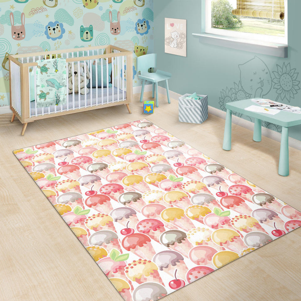 Ice Cream Cone Pattern Area Rug