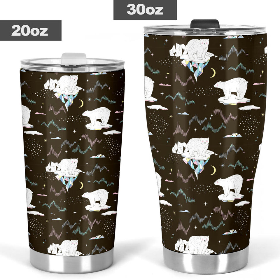 Polar Bear Pattern Background Tumbler