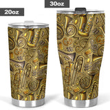 Saxophone Gold Pattern Tumbler