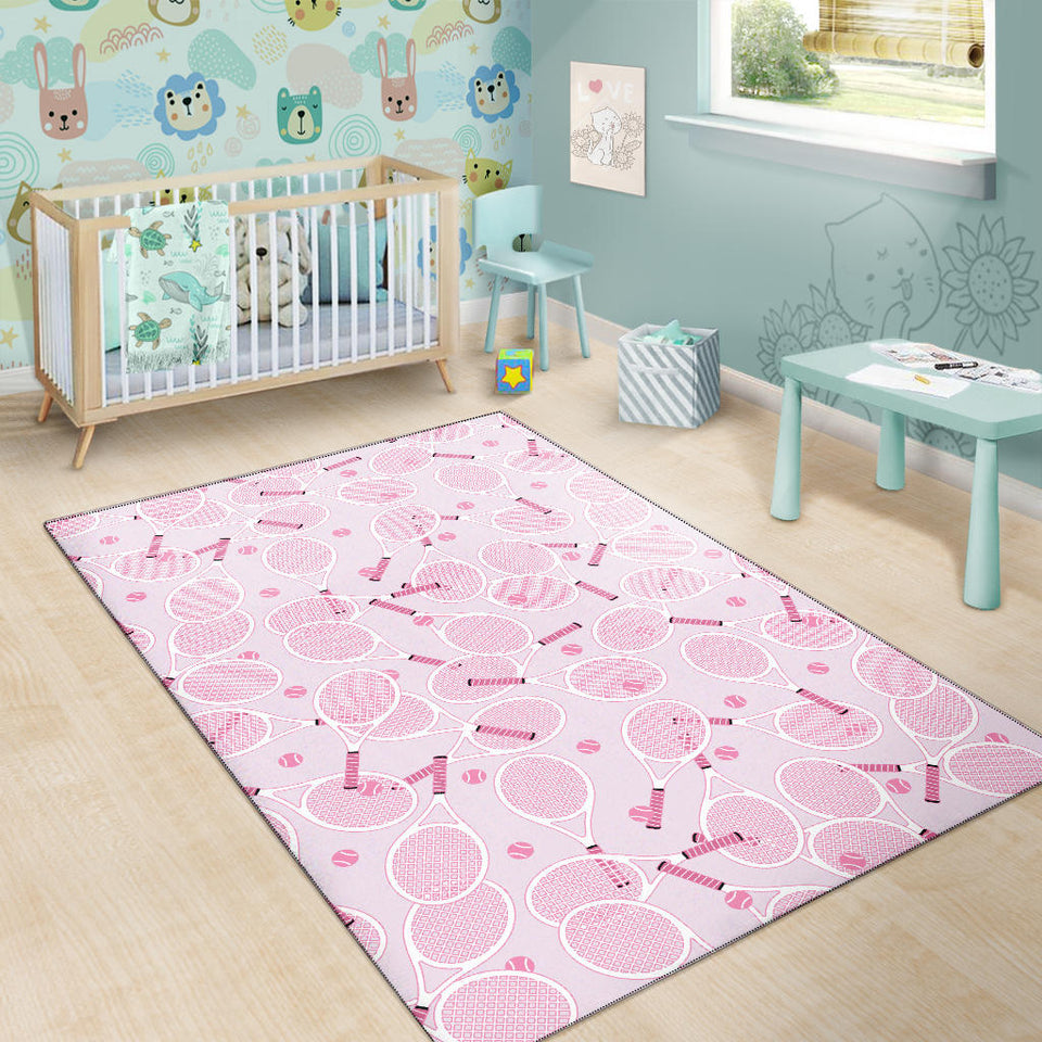 Tennis Pattern Print Design 02 Area Rug