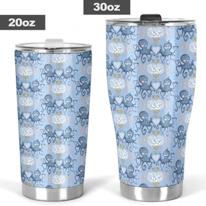 Octopus Heart Pattern Tumbler