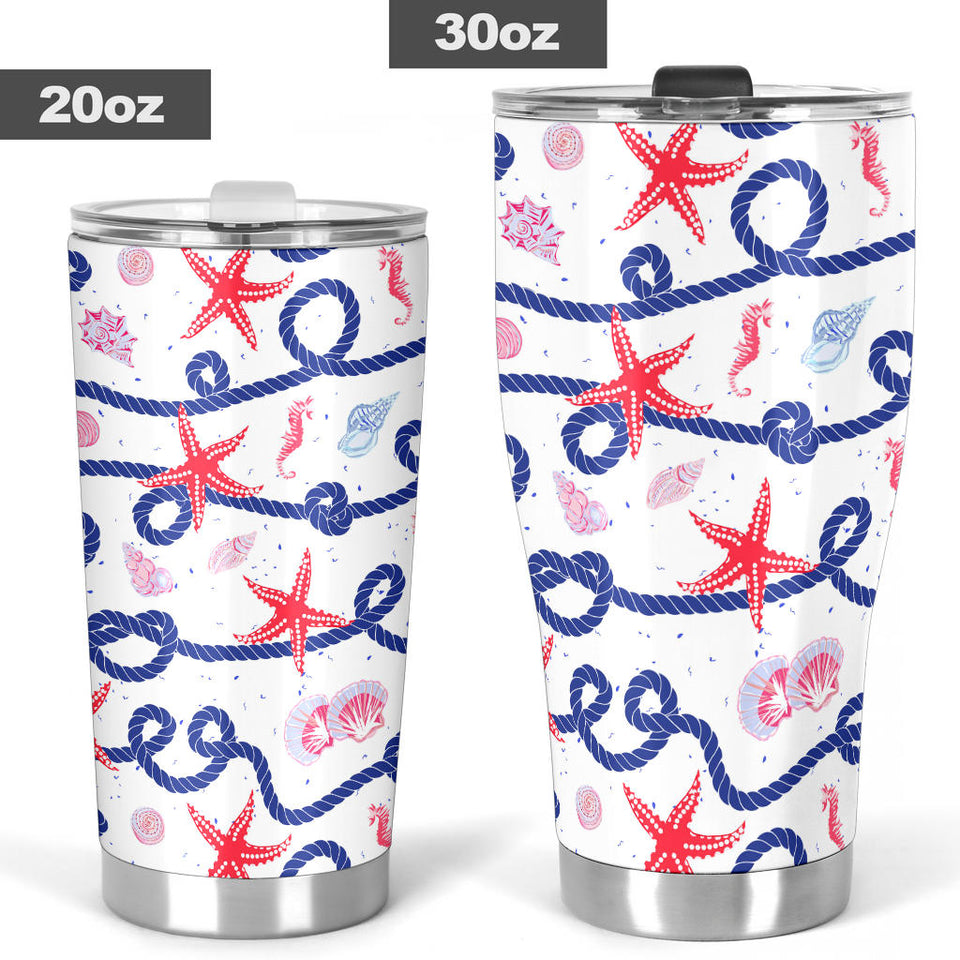 Starfish Shell Rope Pattern Tumbler