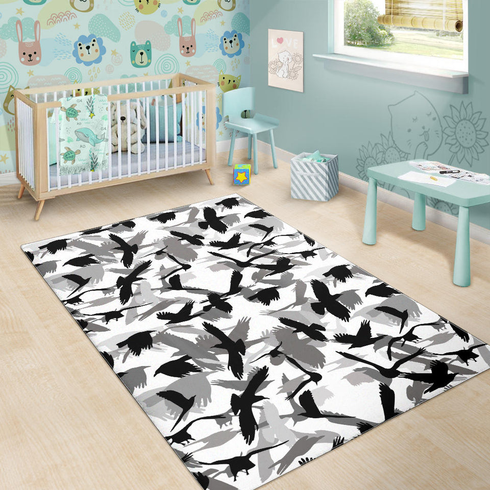 Crow Pattern Area Rug