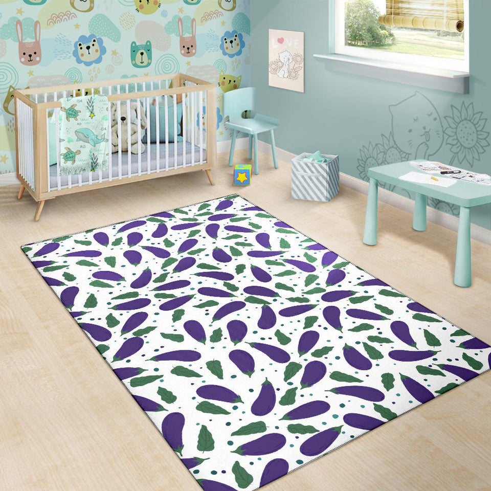 Eggplant Pattern Print Design 05 Area Rug