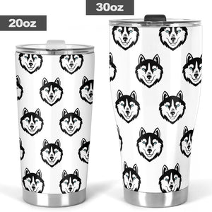 Siberian Husky Pattern Tumbler