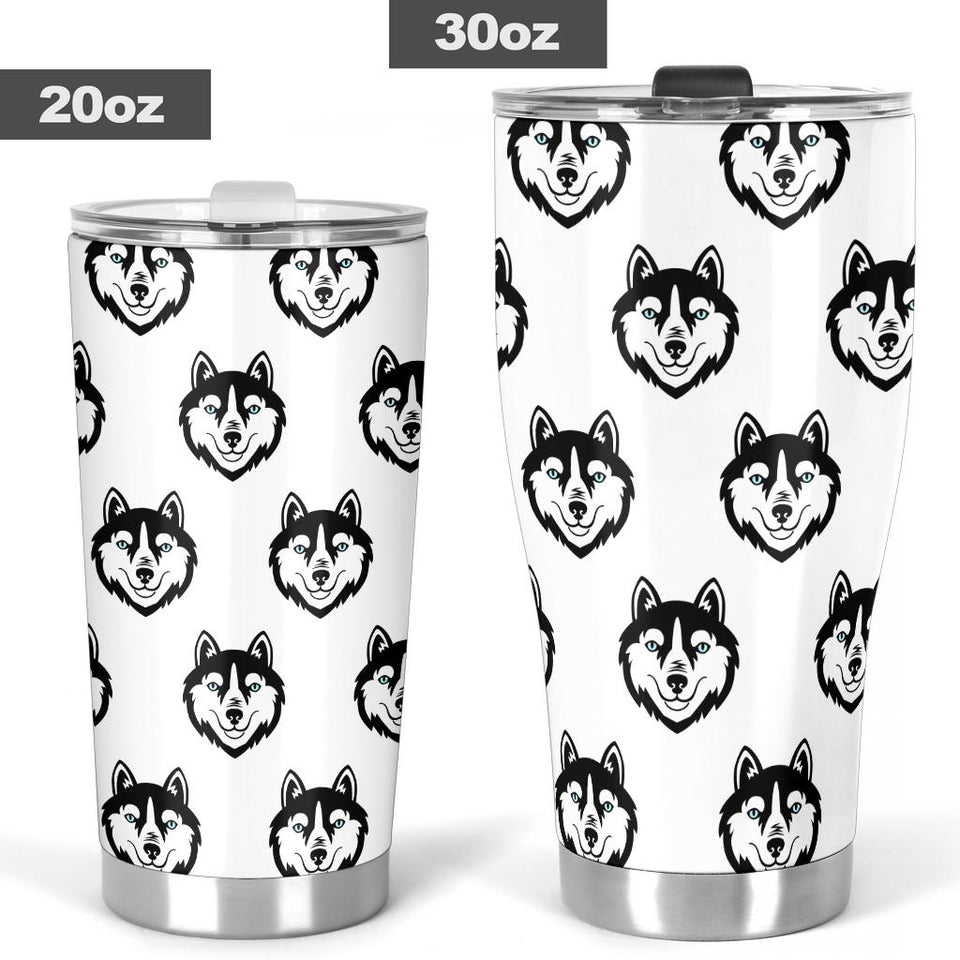 Siberian Husky Pattern Tumbler