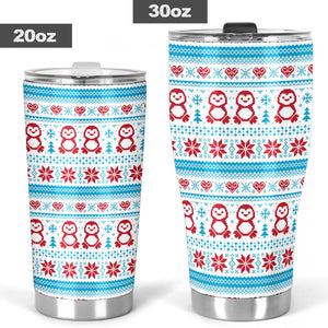 Penguin Sweater Printed Pattern Tumbler