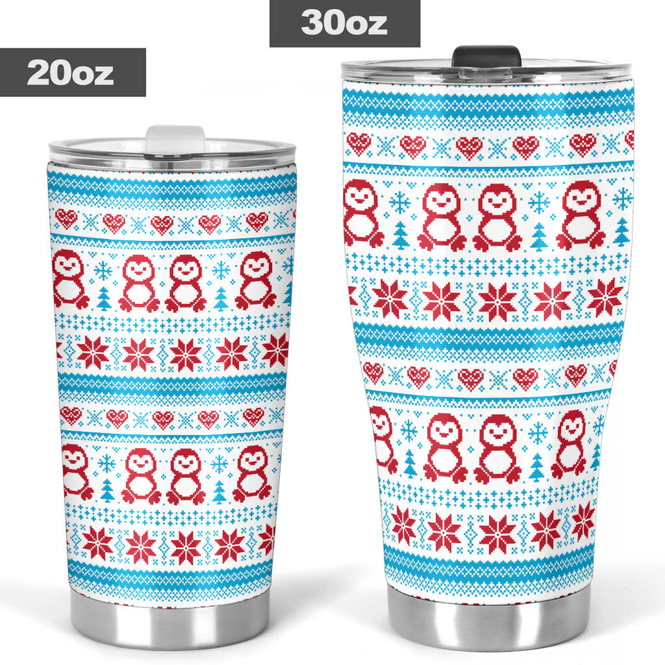 Penguin Sweater Printed Pattern Tumbler