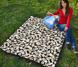 Popcorn Pattern Print Design 02 Premium Quilt